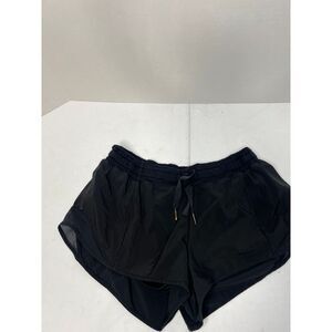 Lululemon Athletic Running Shorts Quick Dry Zip Pockets Workout Training Black